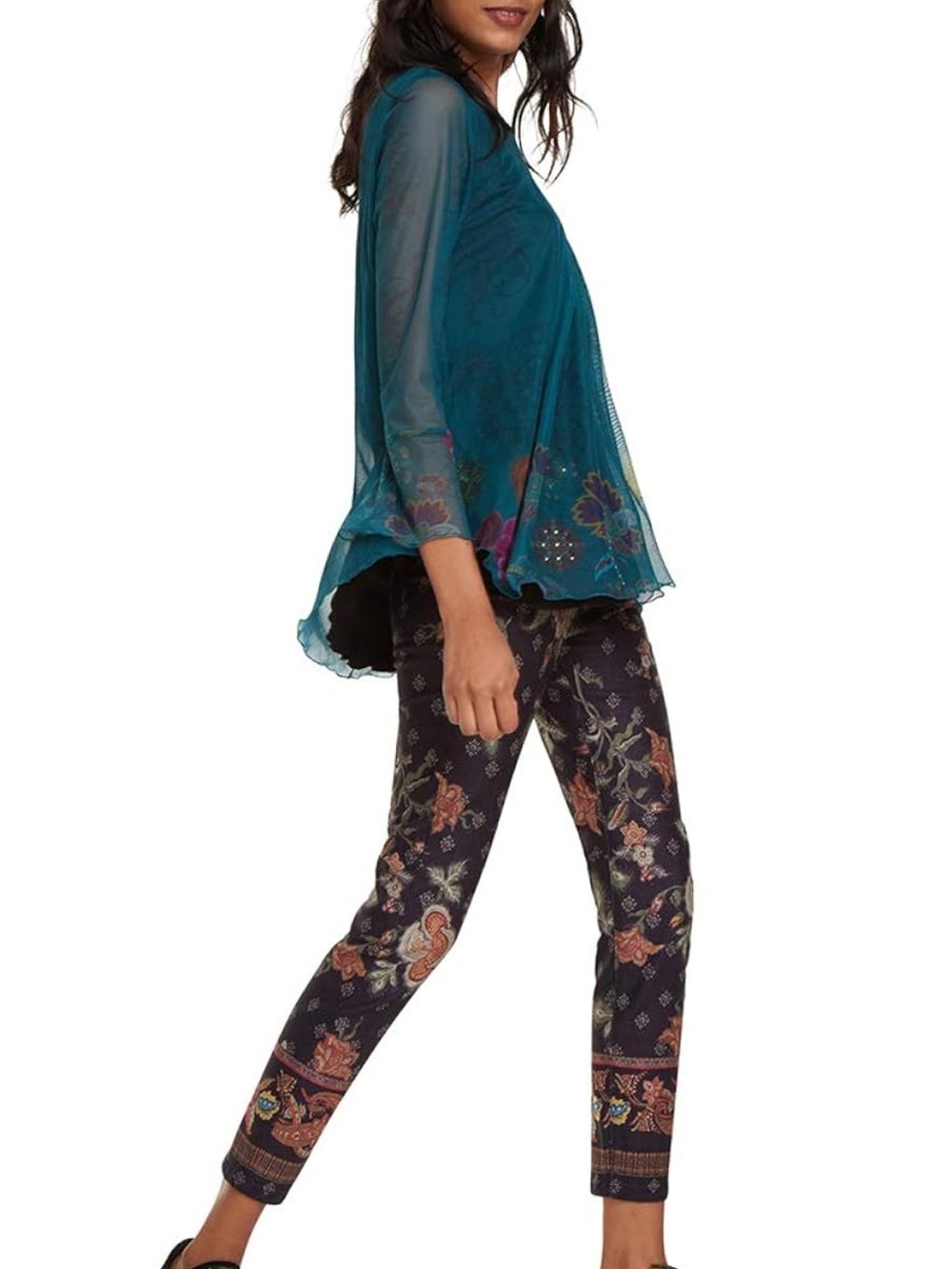 Desigual Luciana shirt in Verde Junco - Picture 3 of 11